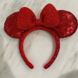 Disney Red Sequin Minnie Mouse Ears Headband